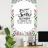 Een vrouw met alle zonden poster (Thuiskantoor)