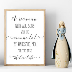 Een vrouw met alle zons die kunst afdrukken poster