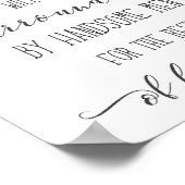 Een vrouw met alle zons, zwart-witWord-kunst Poster (Hoek)