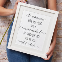 Een vrouw met alle zons, zwart-witWord-kunst