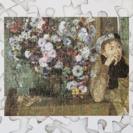 Een vrouw met chrysanten door Edgar Degas Legpuzzel