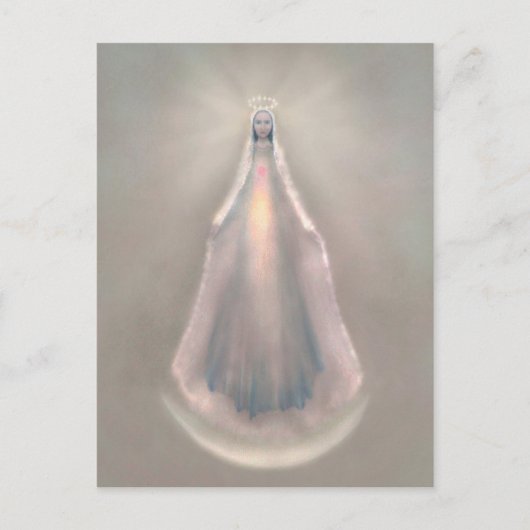 Een vrouw met de zon briefkaart (Voorkant)