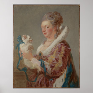 Een vrouw met een hond poster