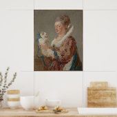 Een vrouw met een hond poster (Keuken)