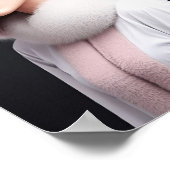 Een vrouw met een konijn pet poster (Hoek)