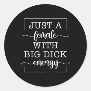 Een Vrouw met grote feministische energie vrouwen Ronde Sticker