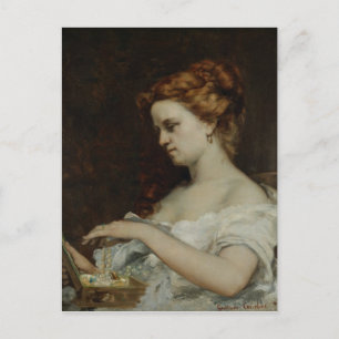 Een vrouw met juwelen, 1867 briefkaart