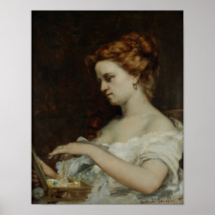 Een vrouw met juwelen, 1867 poster