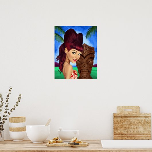 Een vrouw om te werken poster (Keuken)