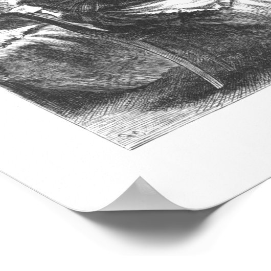 Een vrouw onderhandelt met een fabrieksleider, ass poster (Hoek)