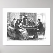 Een vrouw onderhandelt met een fabrieksleider, ass poster (Voorkant)