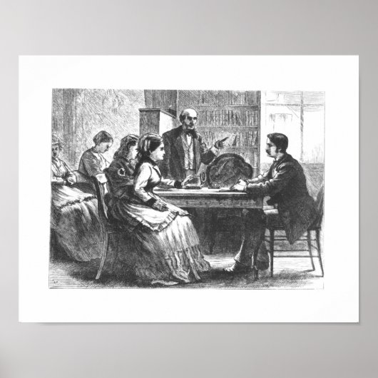 Een vrouw onderhandelt met een fabrieksleider, ass poster (Voorkant)