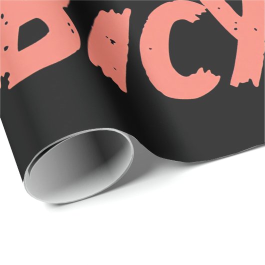 Een vrouw op een fiets cadeaupapier (Rol Hoek)