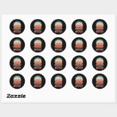 Een vrouw op een fiets ronde sticker (Vel)