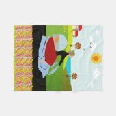 Een vrouw op een motor fleece deken (Voorkant (Horizontaal))