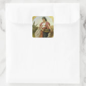 Een vrouw uit Algiers, 1871 Vierkante Sticker (Tas)
