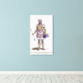 Een vrouw uit Honduras, 1780 (gekleurd) Canvas Afdruk (Insitu (Houten vloer))