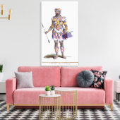 Een vrouw uit Honduras, 1780 (gekleurd) Canvas Afdruk (Insitu (Woonkamer))