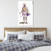 Een vrouw uit Honduras, 1780 (gekleurd) Canvas Afdruk (Insitu (Slaapkamer))