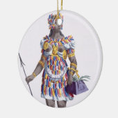 Een vrouw uit Honduras, 1780 (gekleurd) Keramisch Ornament (Links)