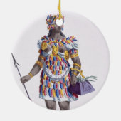 Een vrouw uit Honduras, 1780 (gekleurd) Keramisch Ornament (Achterkant)