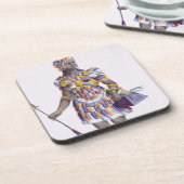 Een vrouw uit Honduras, 1780 (gekleurd) Onderzetter (Linkerzijde)