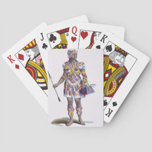 Een vrouw uit Honduras, 1780 (gekleurd) Pokerkaarten