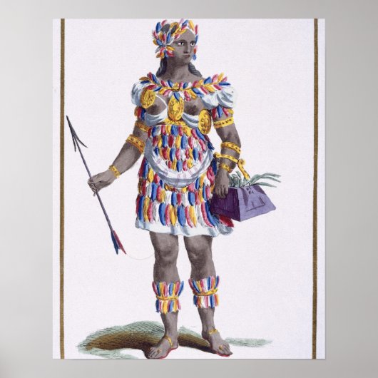 Een vrouw uit Honduras, 1780 (gekleurd) Poster (Voorkant)