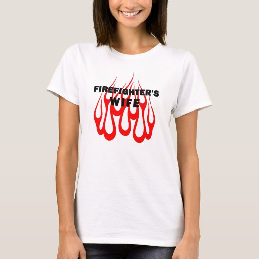 Een vrouw van de brandweerman t-shirt (Voorkant)