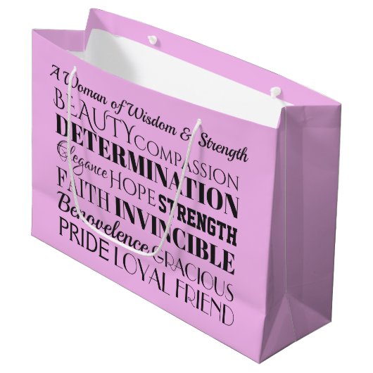 Een vrouw van kracht - Zie terug Groot Cadeauzakje (Voorkant Gekanteld)