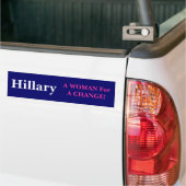 EEN VROUW VOOR EEN WIJZIGING BUMPERSTICKER (Op Truck)