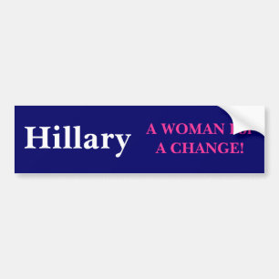 EEN VROUW VOOR EEN WIJZIGING BUMPERSTICKER