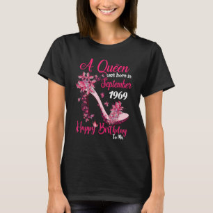Een vrouw werd geboren in september 1969 Happy 54t T-shirt