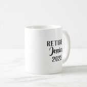 Een vrouw zei eens dat ik hier buiten ben. koffiemok (Voorkant rechts)