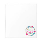 Een vrouw zei eens dat ik hier buiten ben notitieblok (Voorkant)