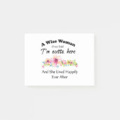 Een vrouw zei ooit: "Ik ben hier weg..." Post-it® Notes (Voorkant)