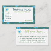 Een vrouwelijk bloemig designer Visitekaartje Kortingskaartje (Voorkant / Achterkant)