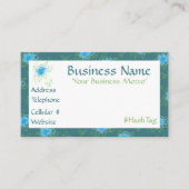 Een vrouwelijk bloemig designer Visitekaartje Kortingskaartje (Voorkant)