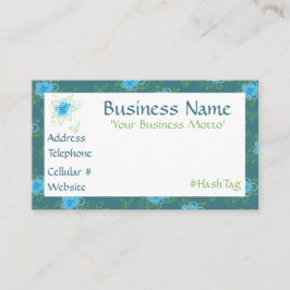 Een vrouwelijk bloemig designer Visitekaartje Kortingskaartje