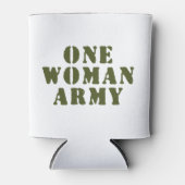 EEN VROUWELIJK LEGER BLIKJESKOELER (Voorkant)