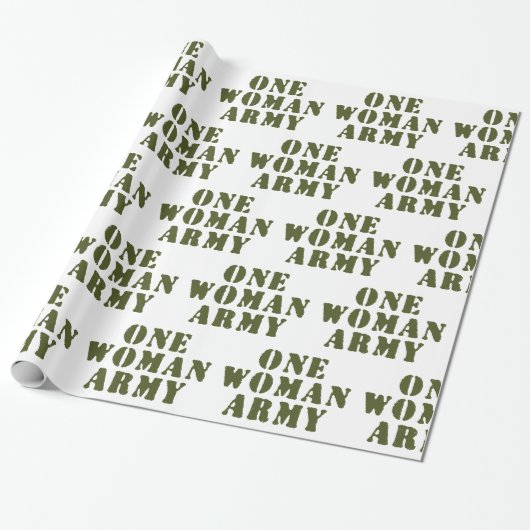 EEN VROUWELIJK LEGER CADEAUPAPIER (Uitgerold)