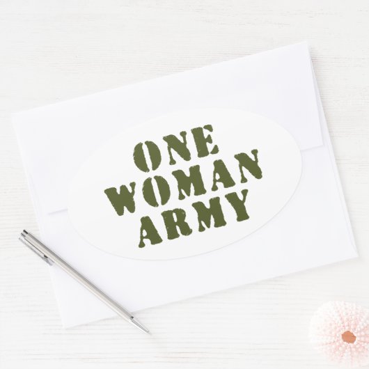 EEN VROUWELIJK LEGER OVALE STICKER (Envelop)