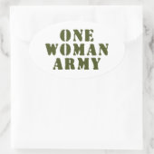 EEN VROUWELIJK LEGER OVALE STICKER (Tas)