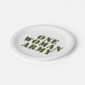 EEN VROUWELIJK LEGER PAPIEREN BORDJE (Gekanteld)