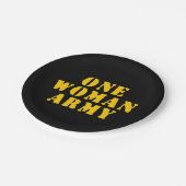 EEN VROUWELIJK LEGER PAPIEREN BORDJE (Gekanteld)