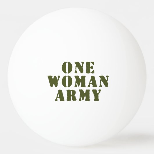 EEN VROUWELIJK LEGER PINGPONGBAL (Voorkant)
