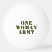 EEN VROUWELIJK LEGER PINGPONGBAL (Achterkant)