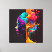 Een vrouwengeest in stromende bewegingen. canvas afdruk (Voorkant)