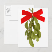 Een vrouwenhand met een kraag van mistletoe briefkaart (Voorkant / Achterkant)