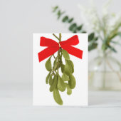 Een vrouwenhand met een kraag van mistletoe briefkaart (Staand voorkant)